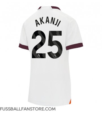 Manchester City Manuel Akanji #25 Replik Auswärtstrikot Damen 2023-24 Kurzarm